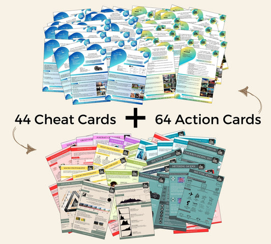 The Ultimate Photography Card Set – 44 Cheat Cards & 64 Action Cards